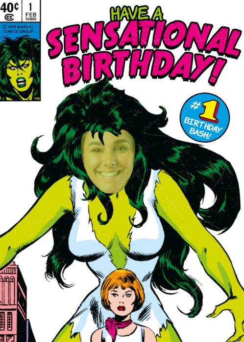 Marvel Have A Sensational Birthday! Face Upload Card