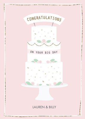 Congratulations On Your Big Day Wedding Card