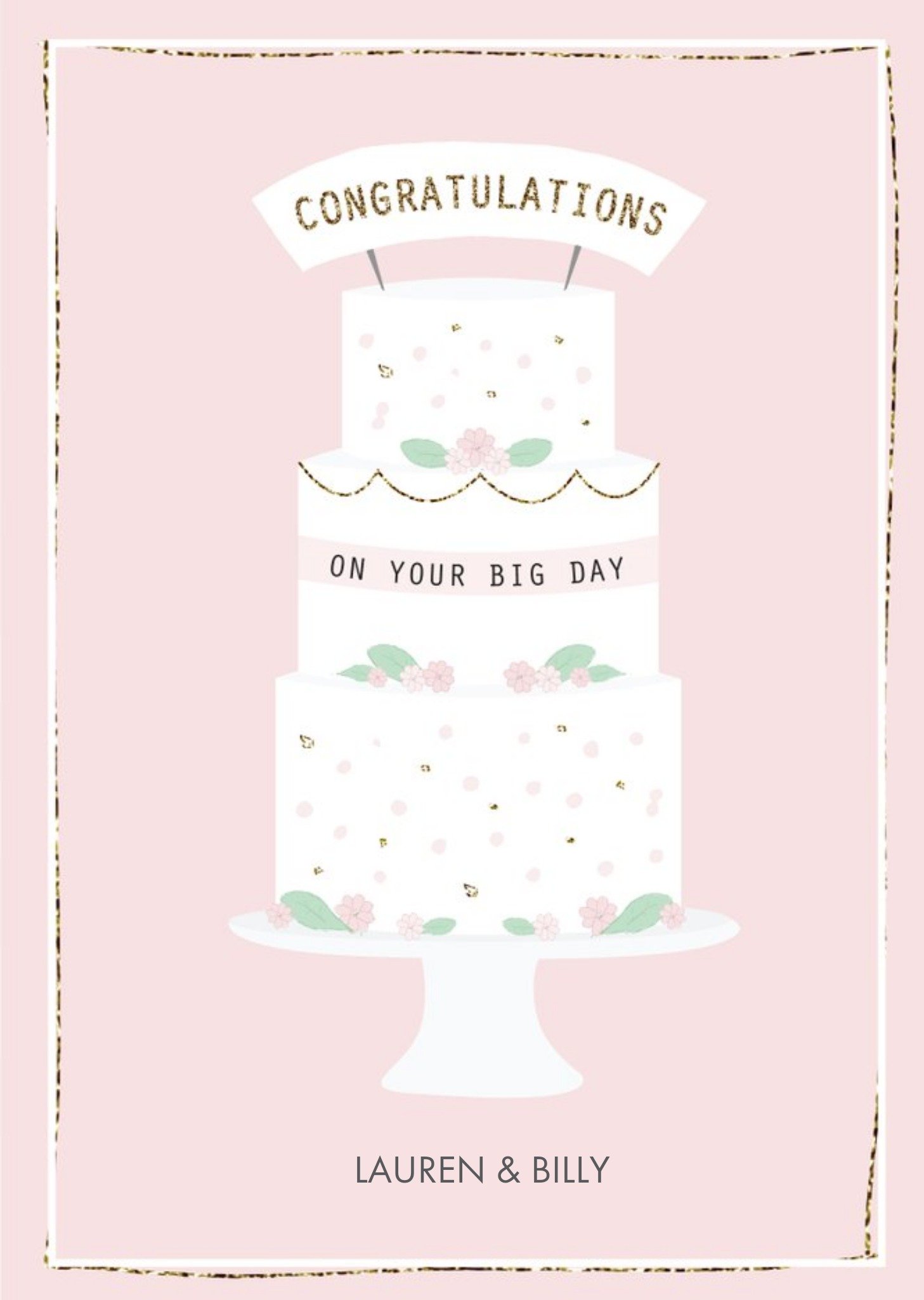 Moonpig Congratulations On Your Big Day Wedding Card, Large