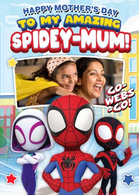 Spidey And His Amazing Friends Photo Upload Mother's Day Card