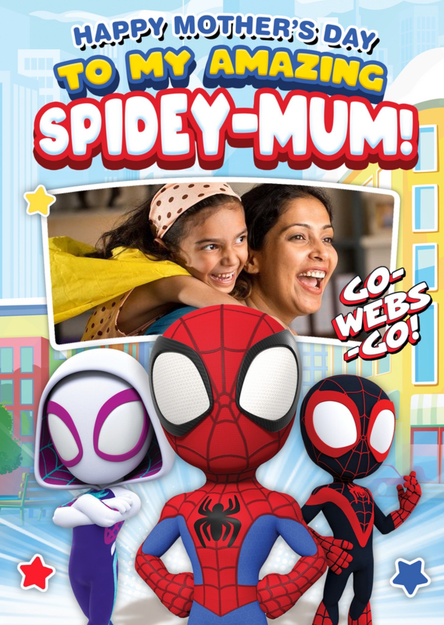 Spiderman Spidey And His Amazing Friends Photo Upload Mother's Day Card Ecard