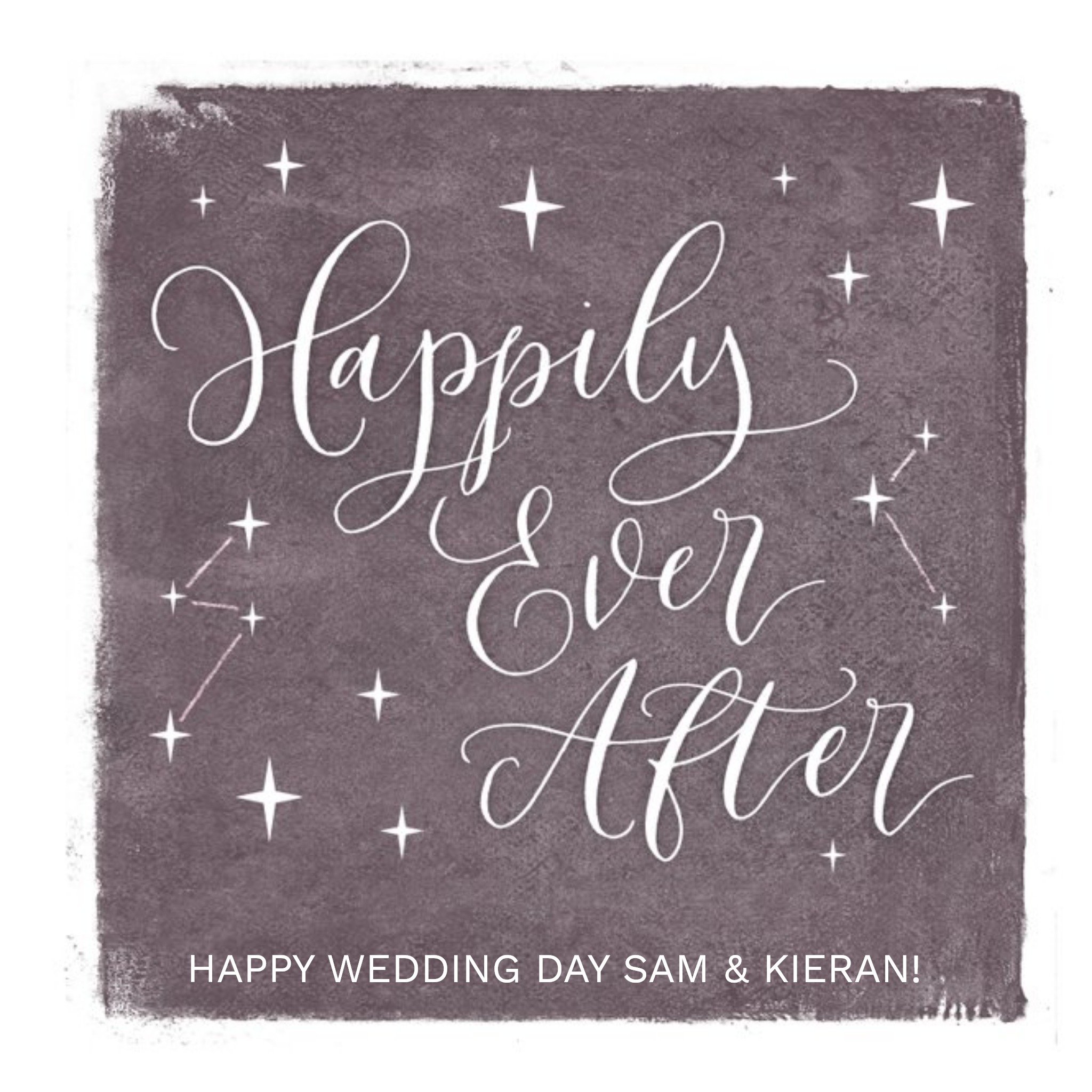 Wedding Day Card - Happily Ever After, Square