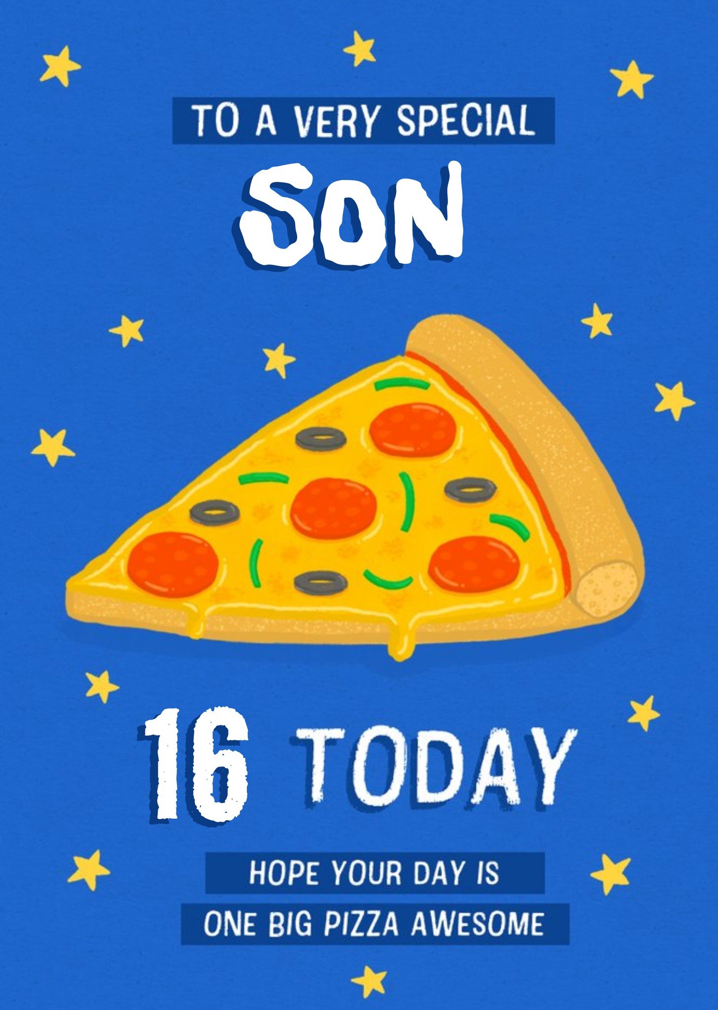 One Big Pizza Awesome Birthday Card Ecard