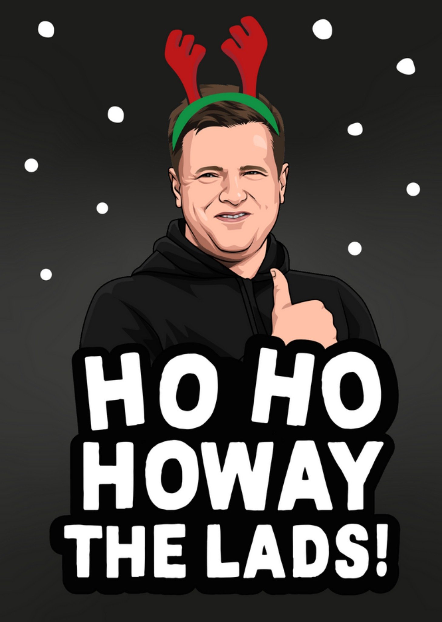 Moonpig Ho Ho Howay The Lads Funny Topical Football Christmas Card, Large