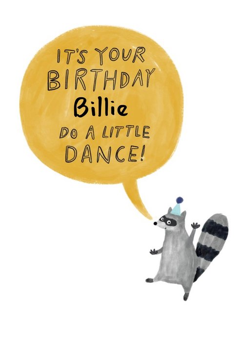 Illustrative Do a Little Dance Birthday Card  