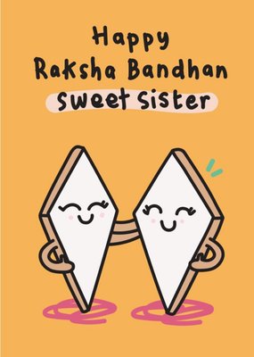 Happy Raksha Bandhan Sweet Sister Card