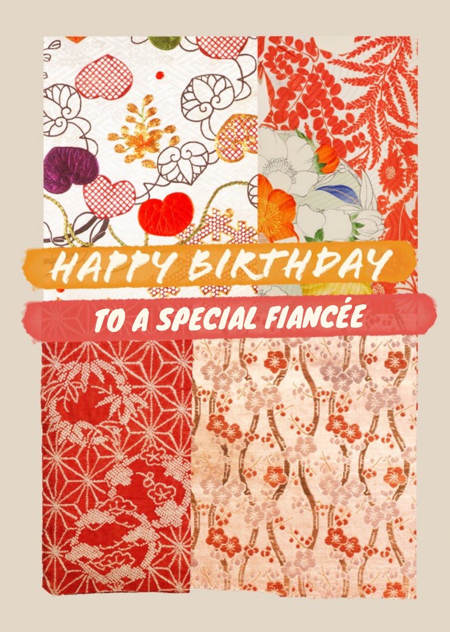The V&a V&a Japanese Print Special Fiancee Birthday Card, Large