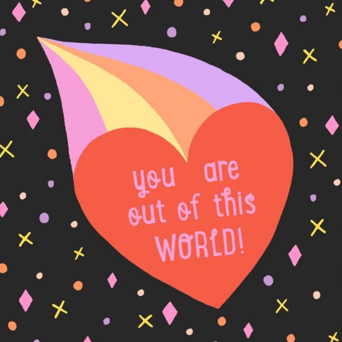 Brook Gossen Illustrated Heart Sparkles Valentine's Day Card