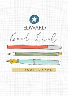 Illustrated Stationery Good Luck Card