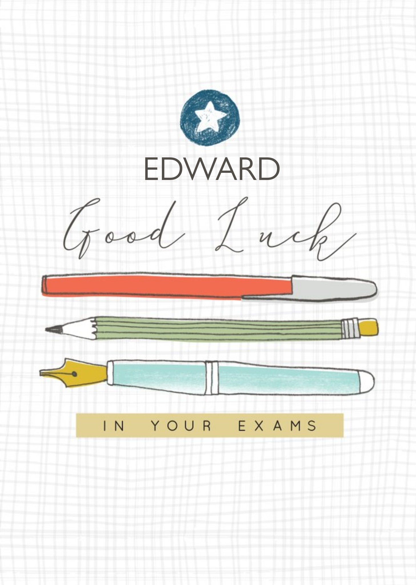 Illustrated Stationery Good Luck Card Ecard