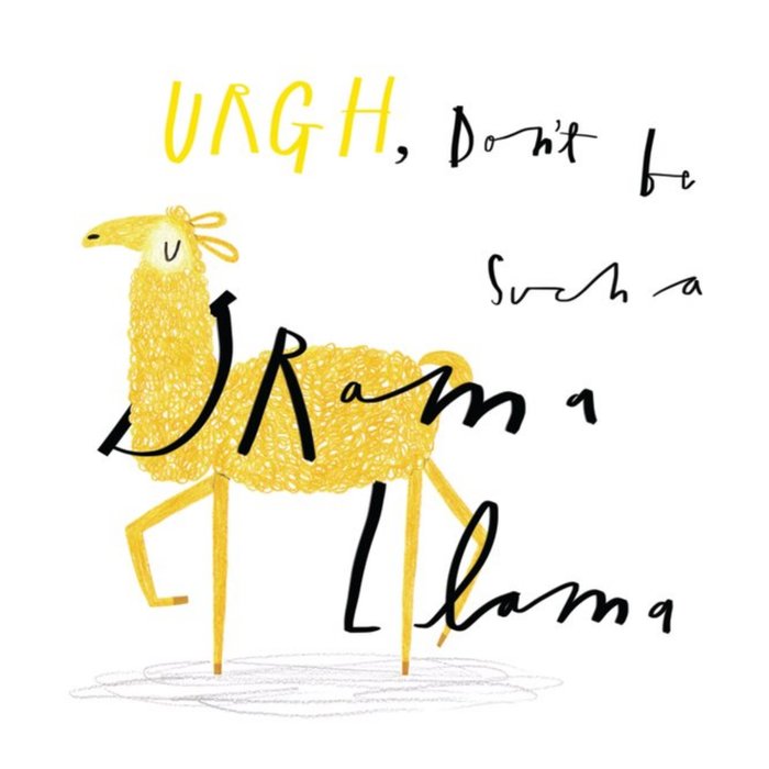 Wild Words Drama Llama Card
