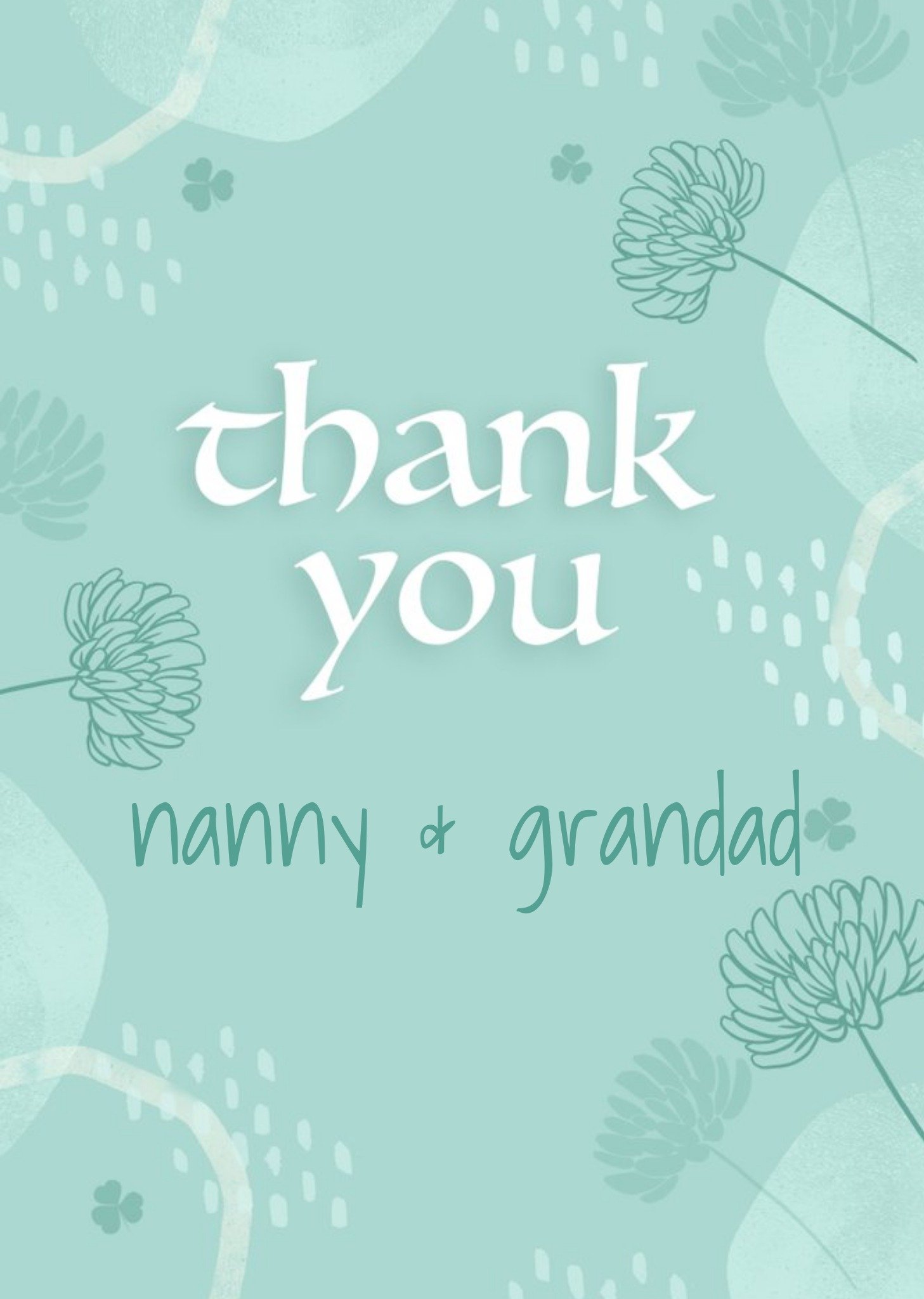 Studio Sundae Irish Floral Thank You Clover Leaves Card Ecard