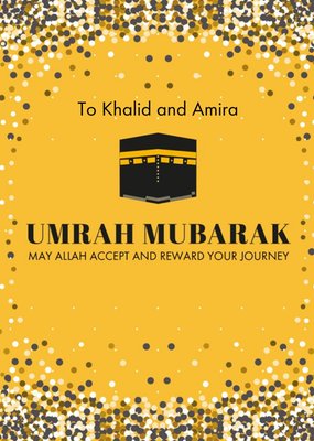 Eastern Print Umrah Mubarak Islamic Pilgrimage To Mecca Card