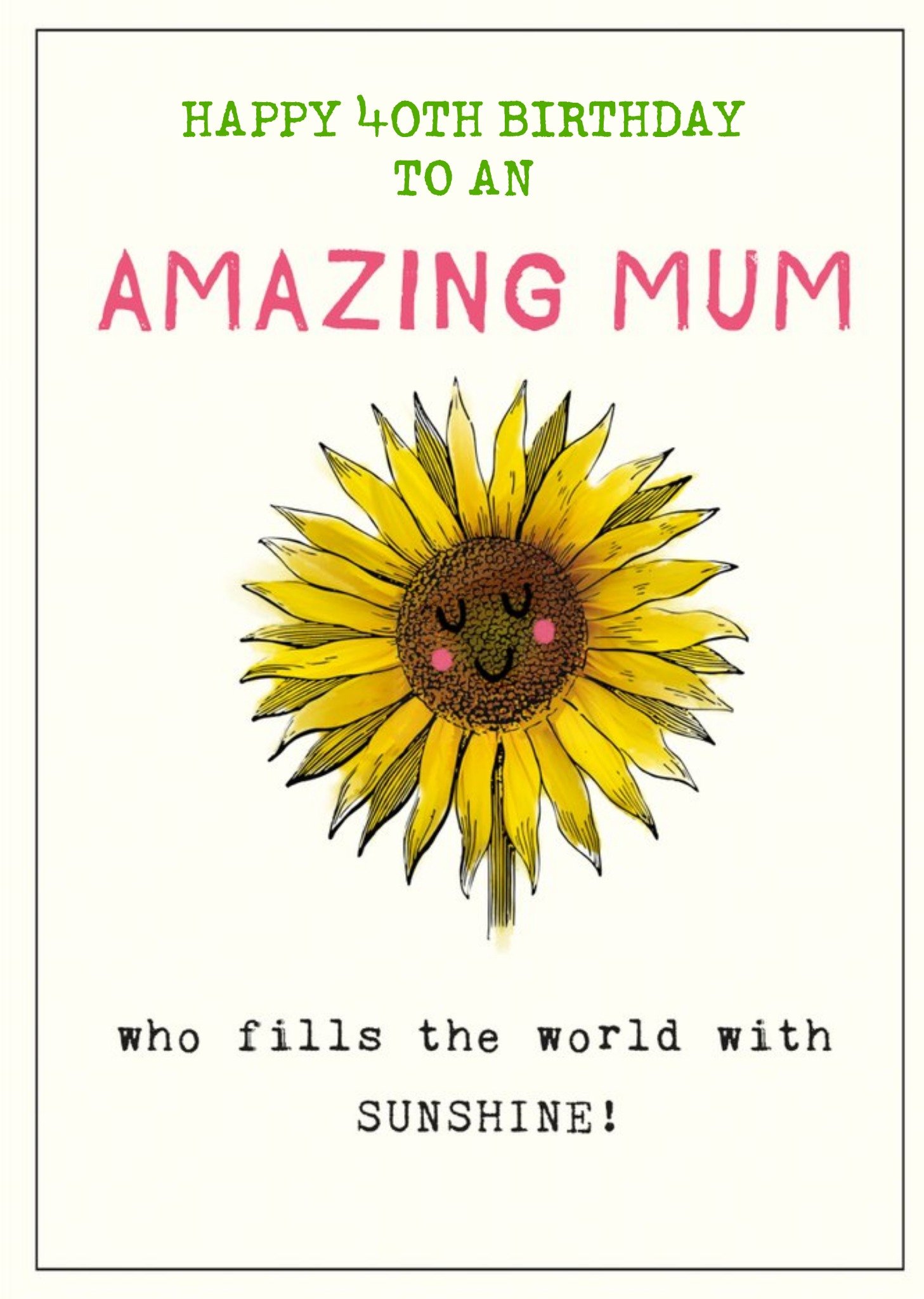Moonpig Pigment Floral Cute Mum Birthday Card Ecard