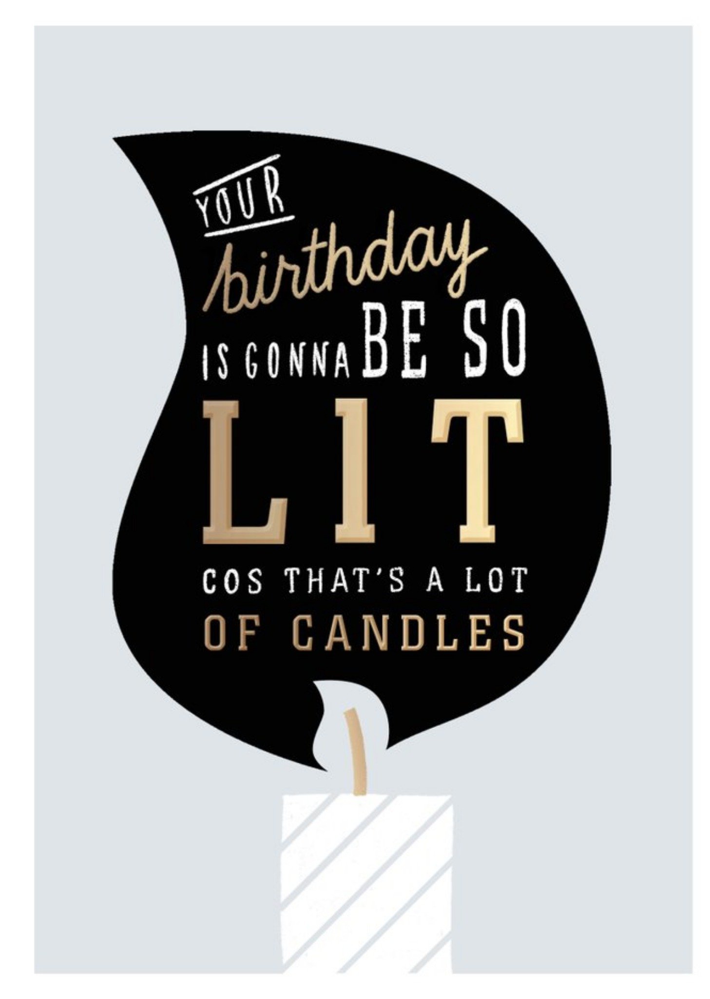 Moonpig Your Birthday Is Gunna Be So Lit Funny Candles Card, Large