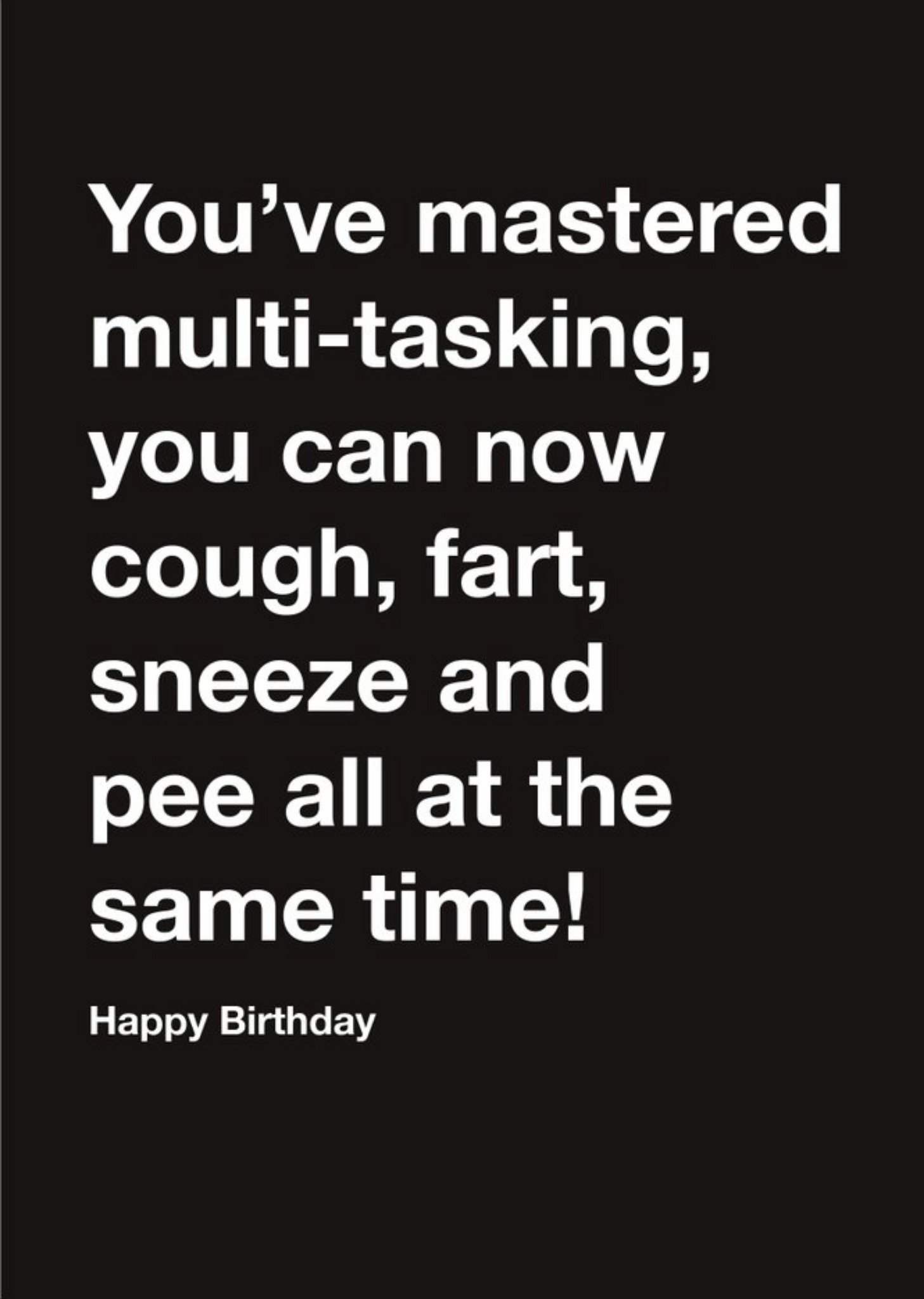 Moonpig Carte Blanche Mastered Multi-Tasking Happy Birthday Card, Large