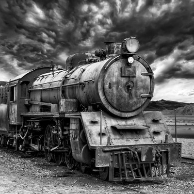 Photographic Retro Steam Train Card