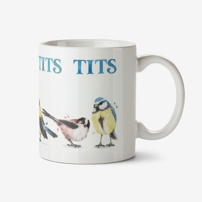 Citrus Bunn - Illustrated Line Of Tit Birds. Tits Tits Tits Tits Mug