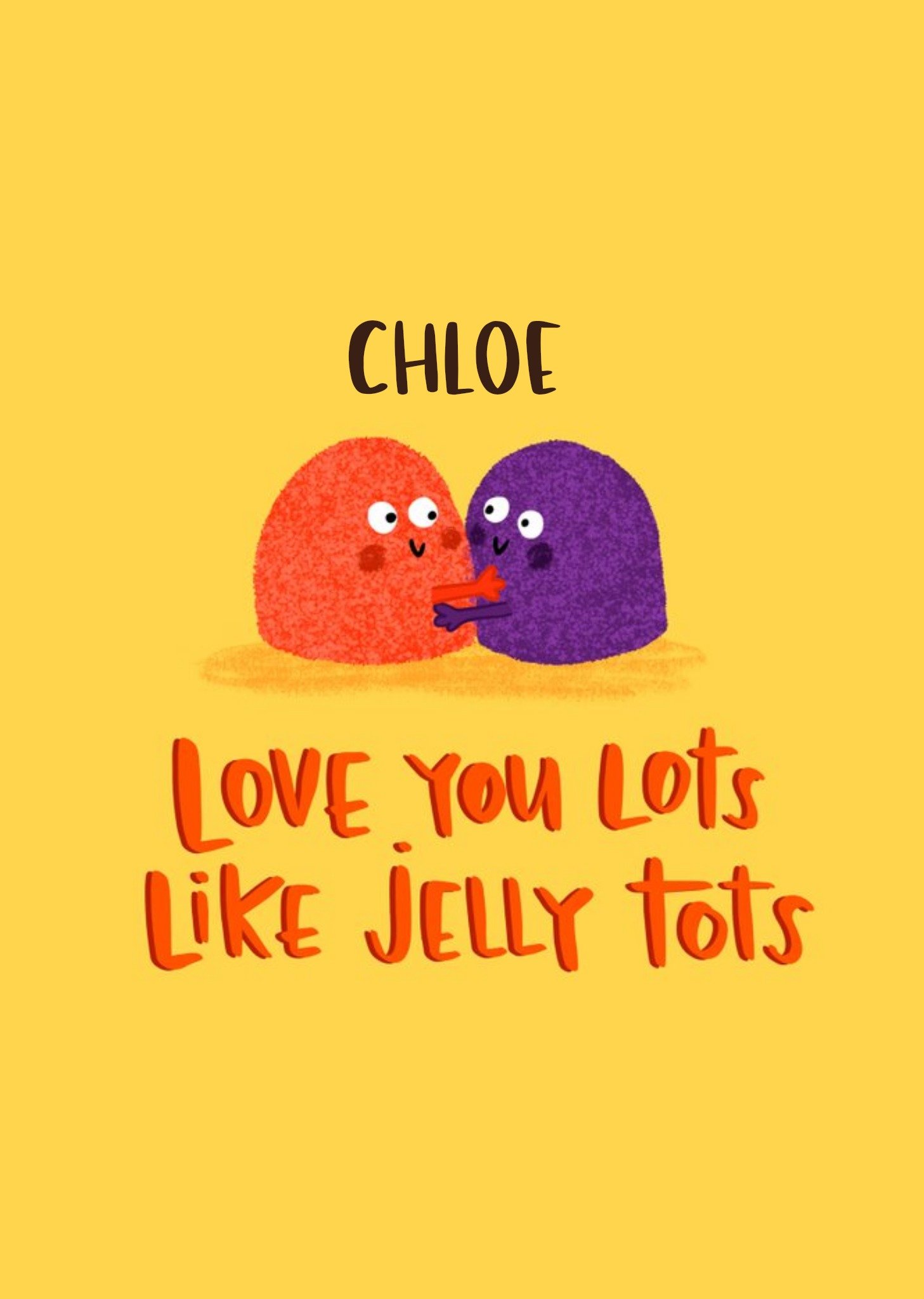 Moonpig Sweets Hugging Love You Lots Like Jelly Tots Thinking Of You Card, Large