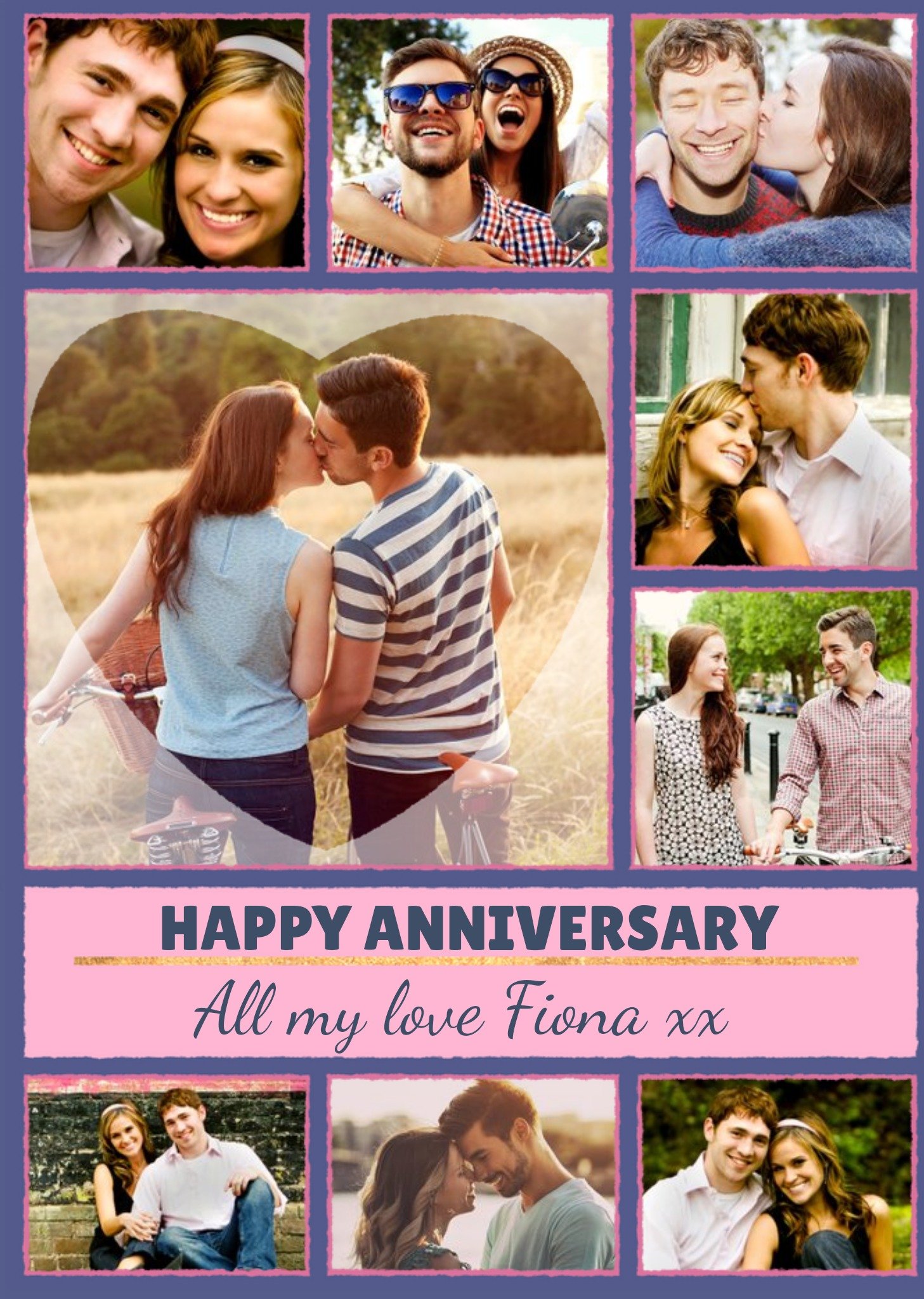 Multiple Photo Upload Happy Anniversary Card Ecard