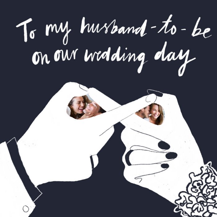 Katy Welsh Husband Photo Upload Hands Wedding Card