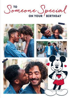 Mickey Mouse Someone Special Photo Upload Birthday Card