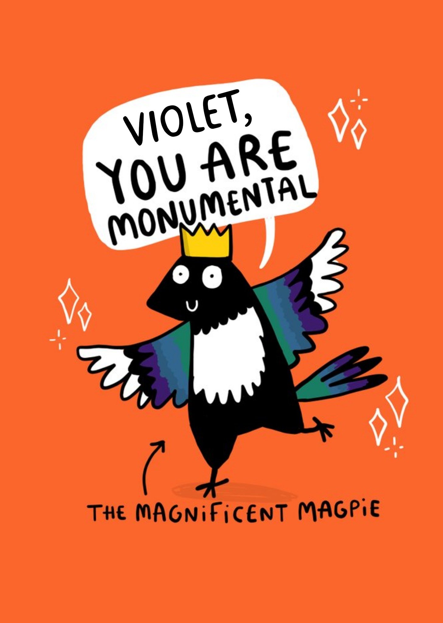 Moonpig You Are Monumental The Magnificent Magpie Cute Card, Large