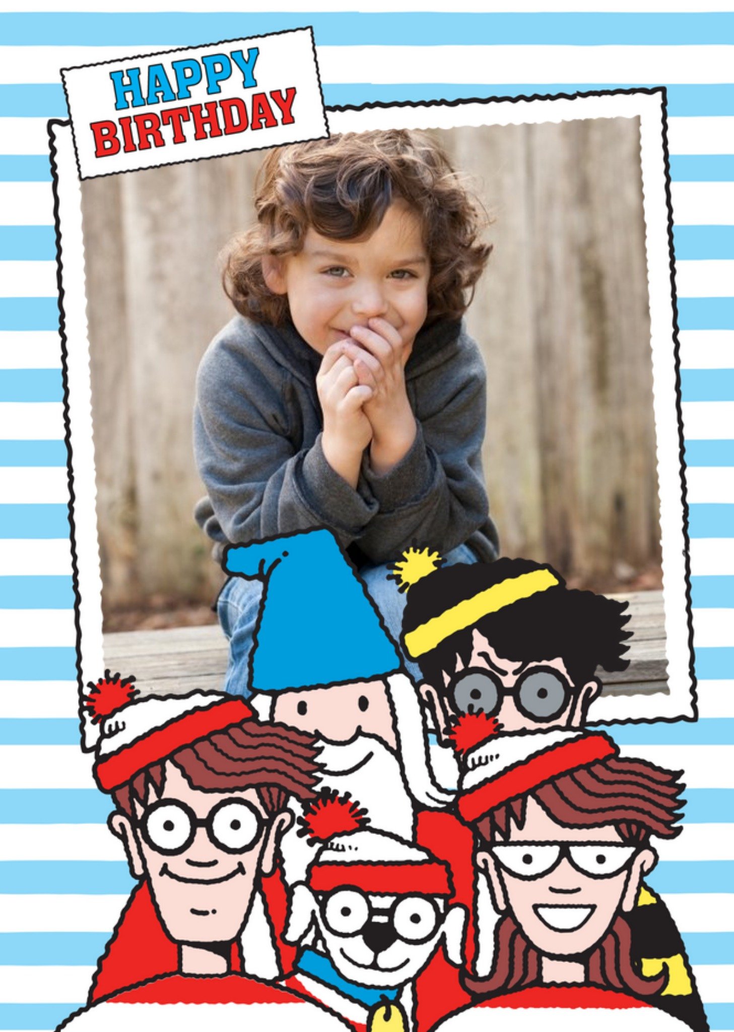 Other Wheres Wally Photo Upload Birthday Card, Large