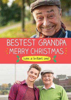 Happy Jackson Bestest Grandpa Photo Upload Christmas Card