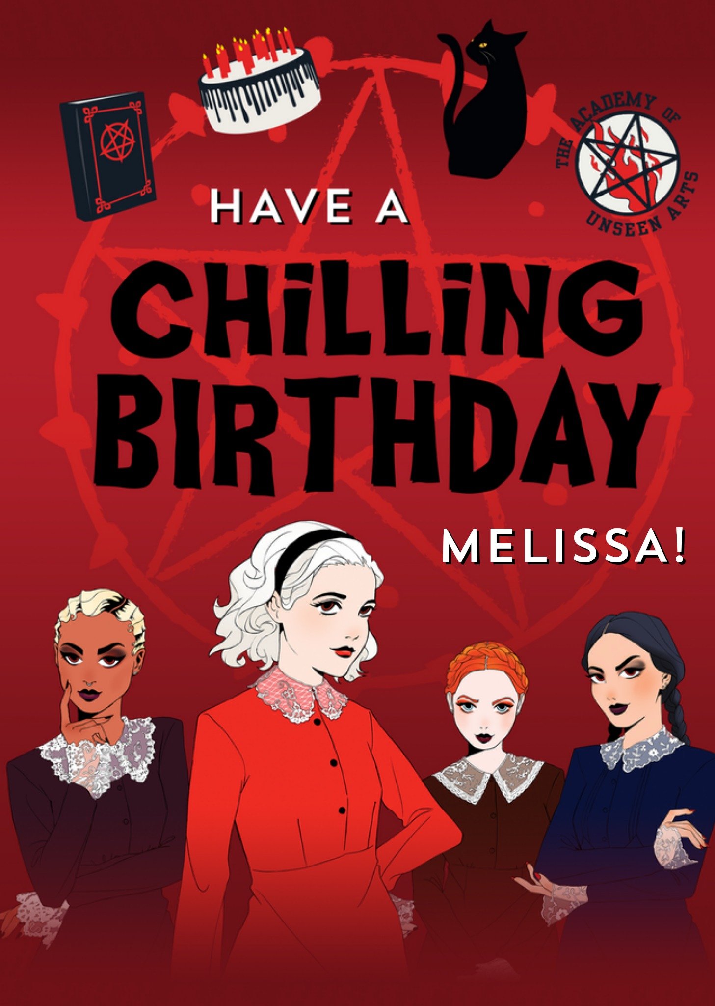 Moonpig Chilling Adventures Of Sabrina Have A Chilling Birthday Card, Large