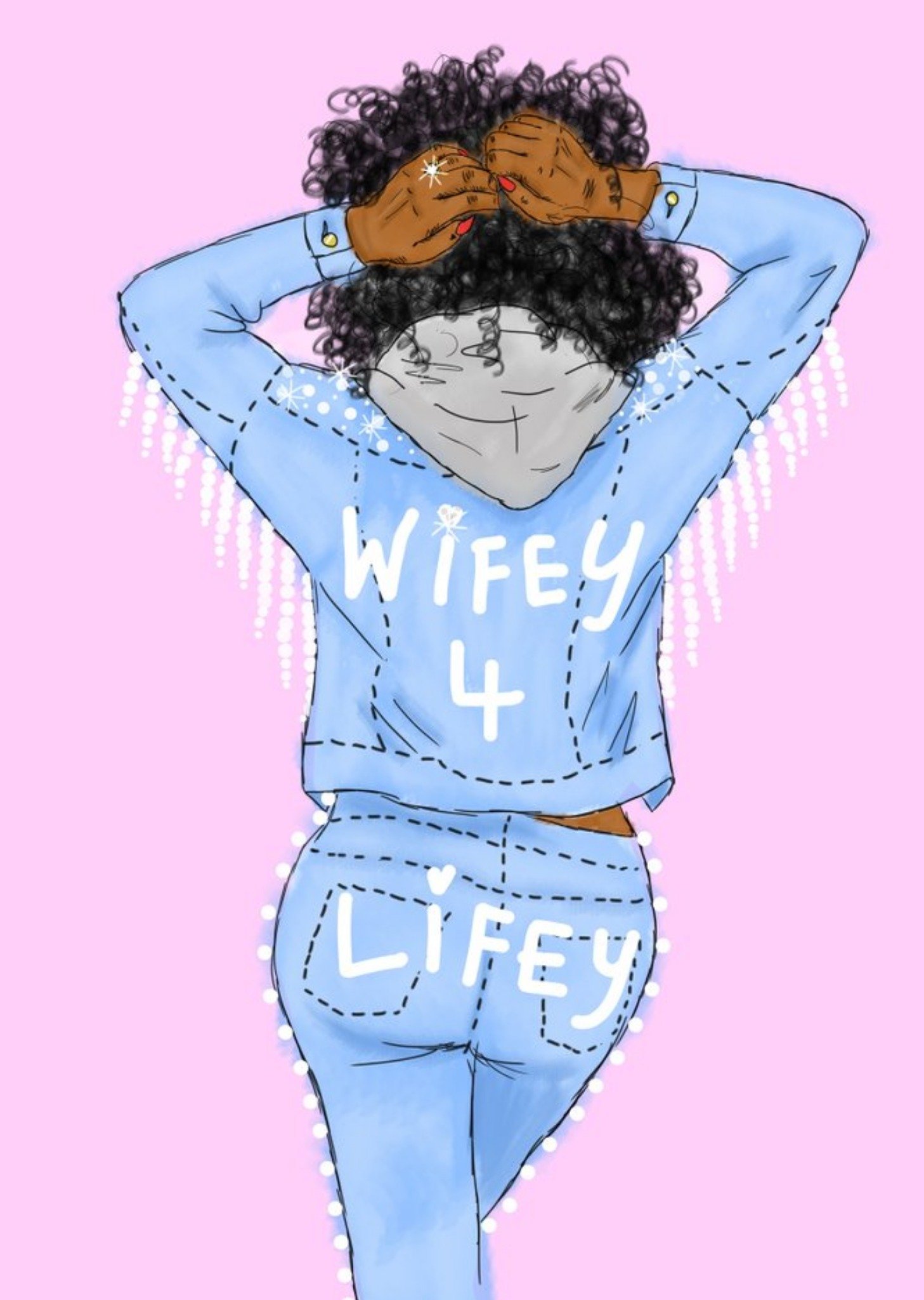 Illustrated Wifey 4 Lifey Wife Valentines Day Card Ecard