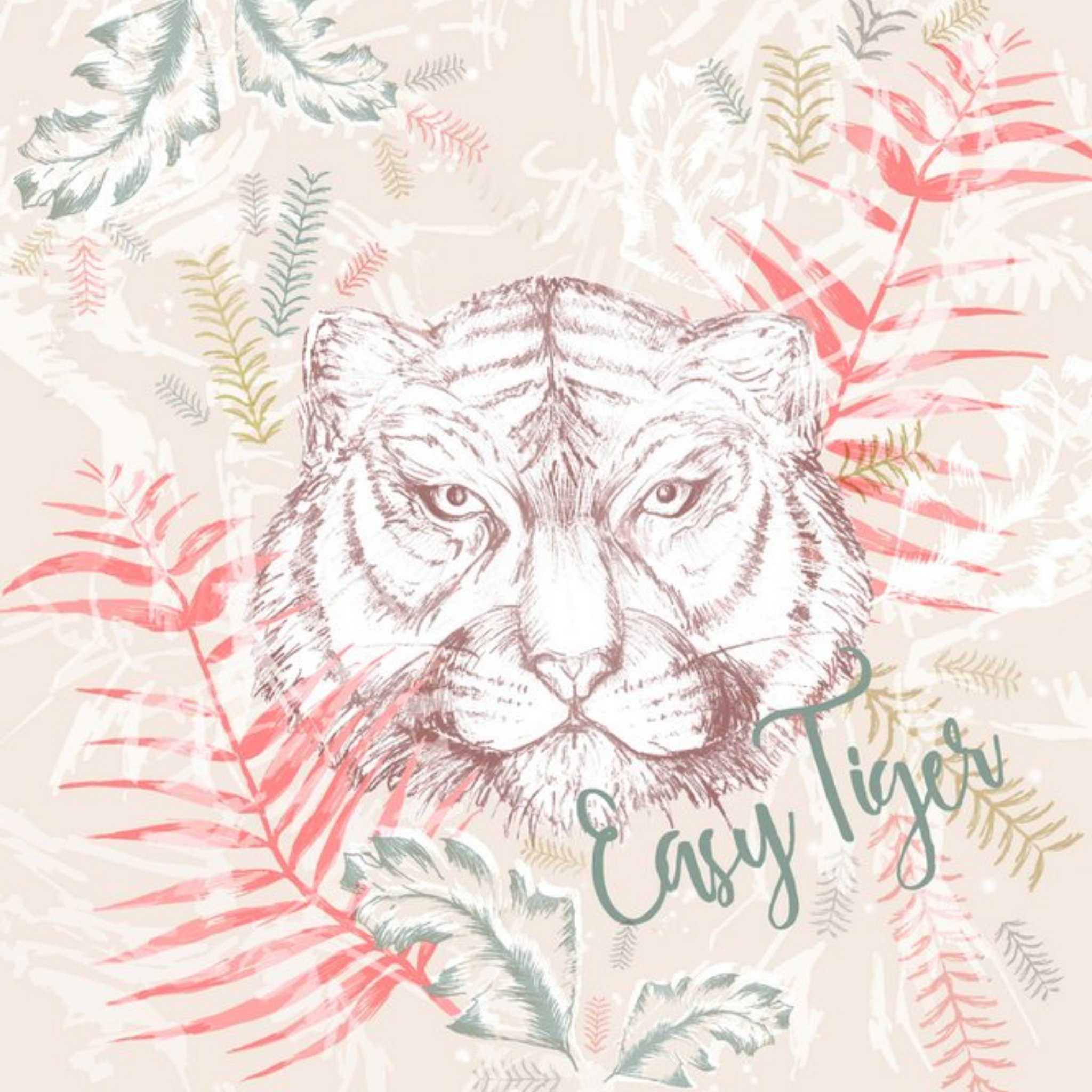 Other Birthday Card - Just A Note - Easy Tiger - Art Card, Large