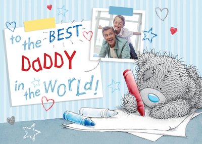 Me To You Tatty Teddy To The Best Daddy In The World Photo Card