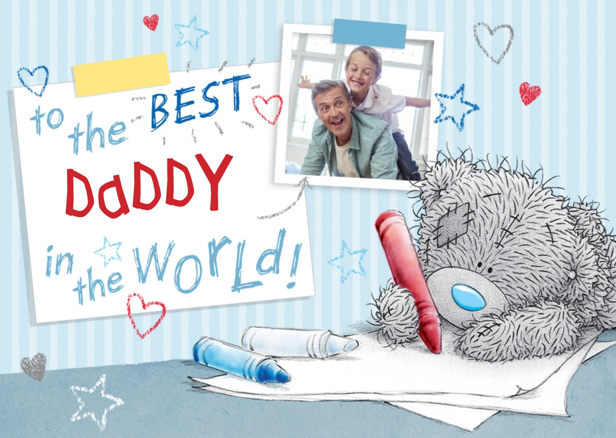 Me To You Tatty Teddy To The Best Daddy In The World Photo Card