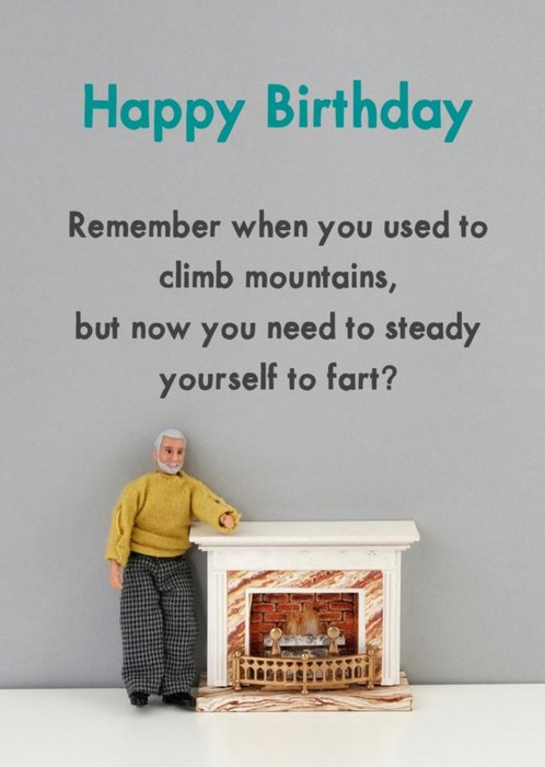 Funny Dolls Now You Need To Steady Yourself To Fart Birthday Card