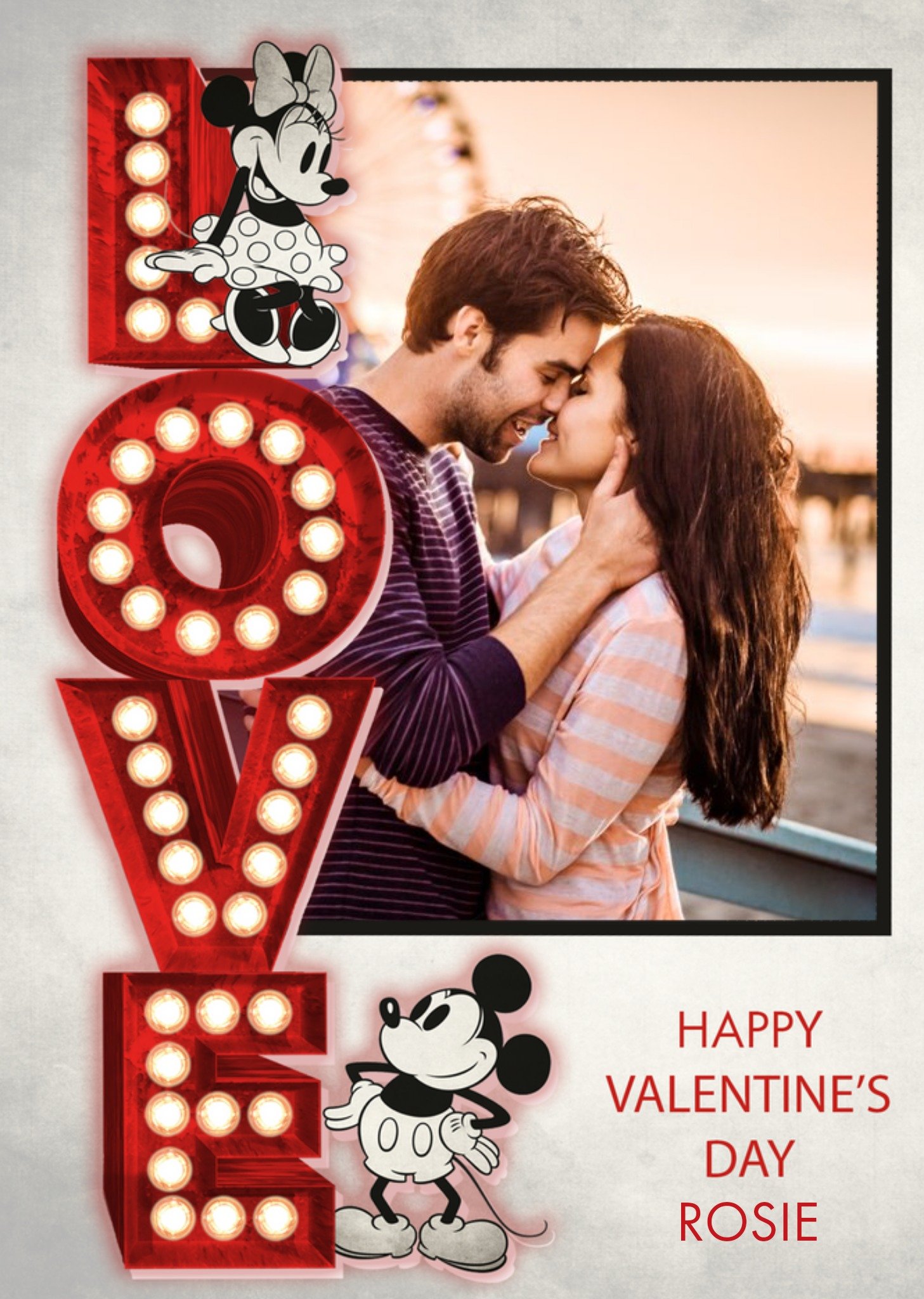 Mickey Mouse Disney Love Vintage Mickey Photo Upload Card Ecard