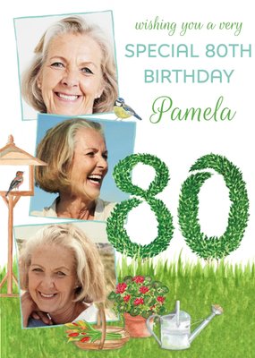 A Very Special 80th Birthday Garden Card