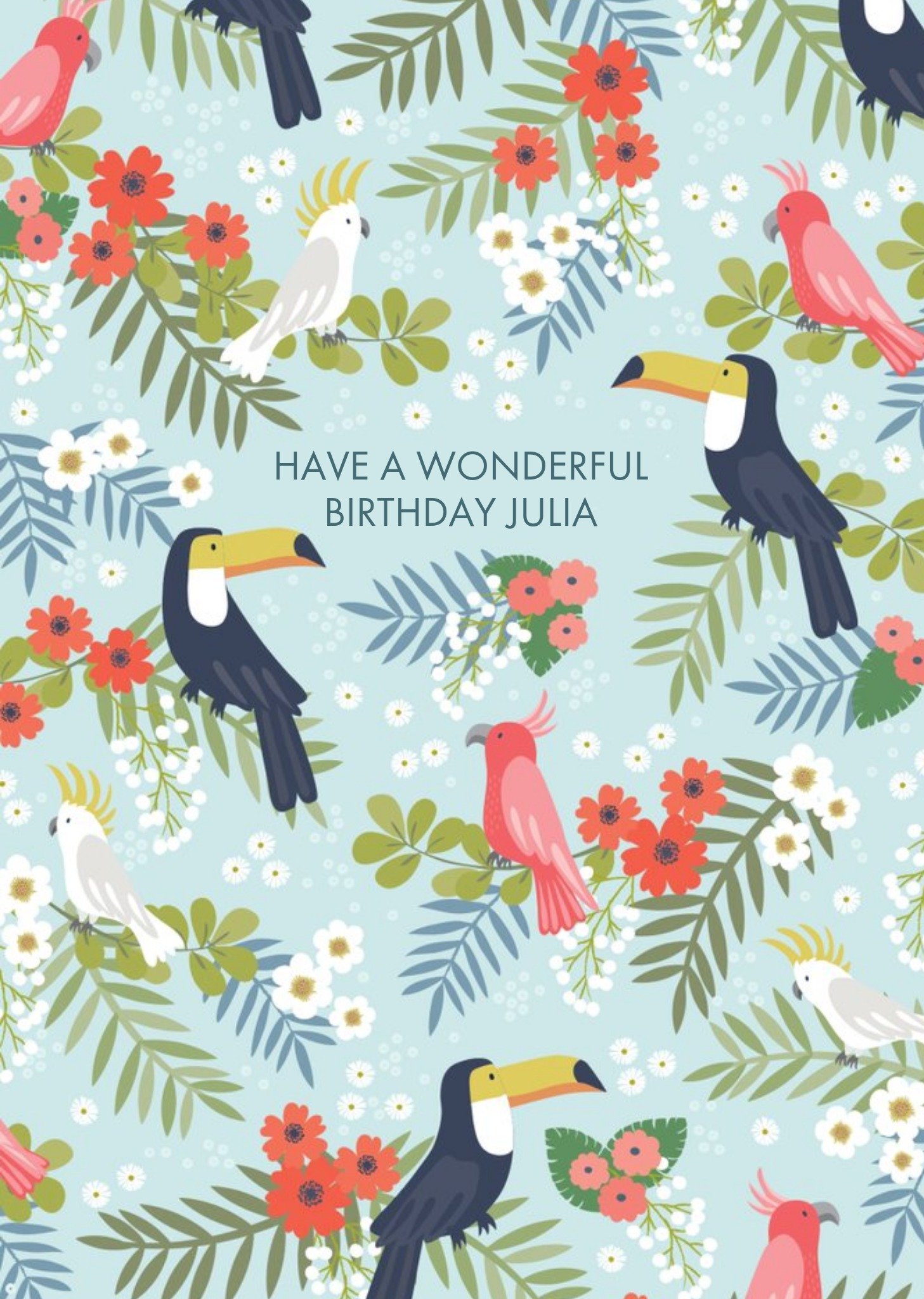 Moonpig Birthday Card - Have A Wonderful Birthday - Pelican, Large