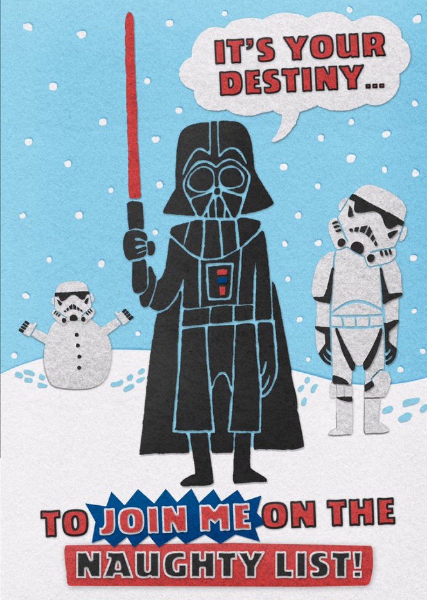 Disney Star Wars Naughty List Christmas Card Ecard