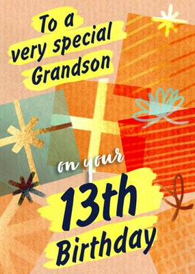 To A Very Special Grandson On Your Birthday Personalise Age Card