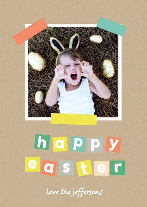 A Little Note Happy Easter Card