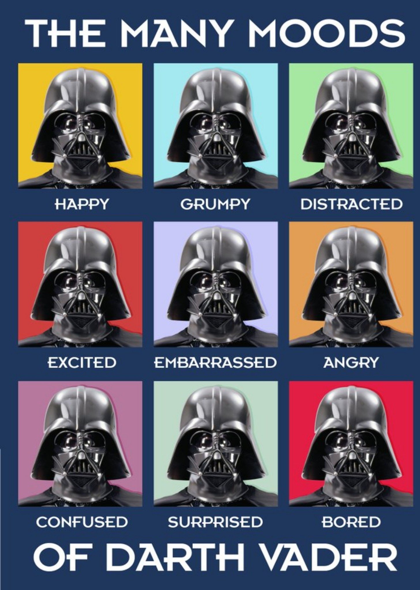 Star Wars Many Moods Of Darth Vader Card, Large