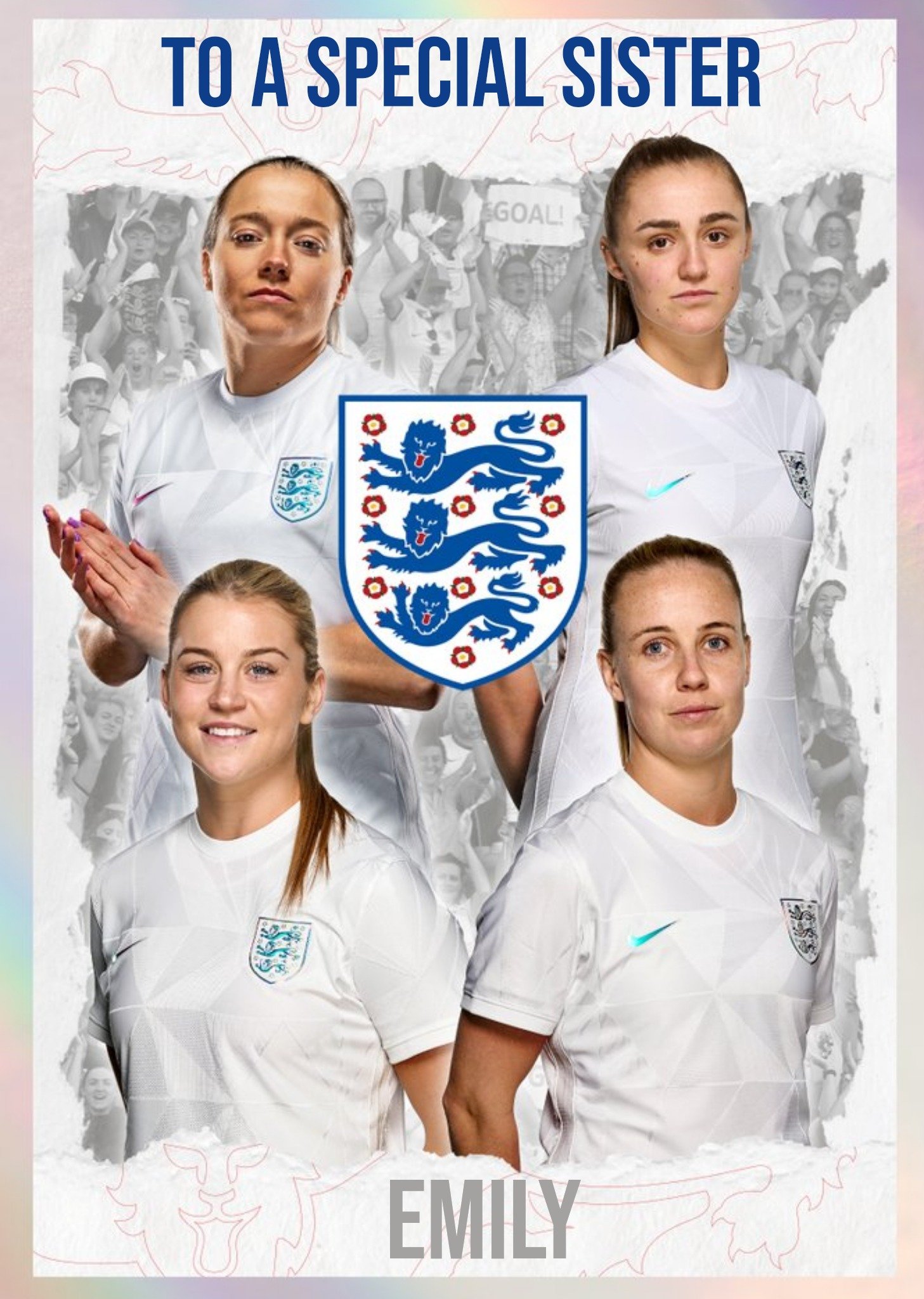 England Lionesses Football Players Birthday Card Ecard