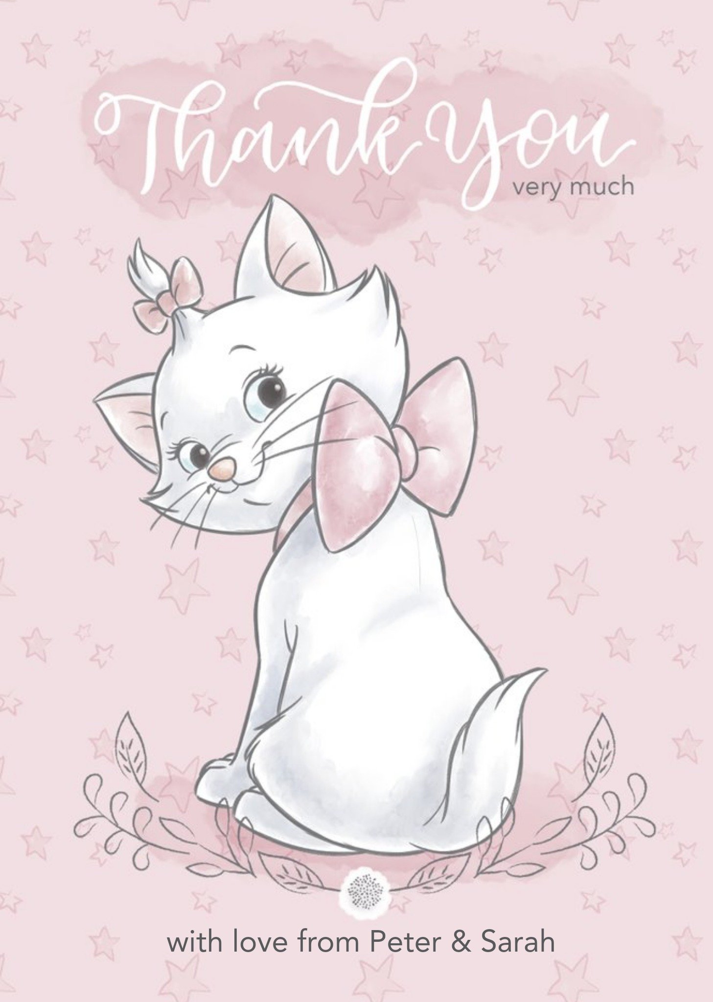 Disney Baby Personalised Marie Thank You Card Ecard