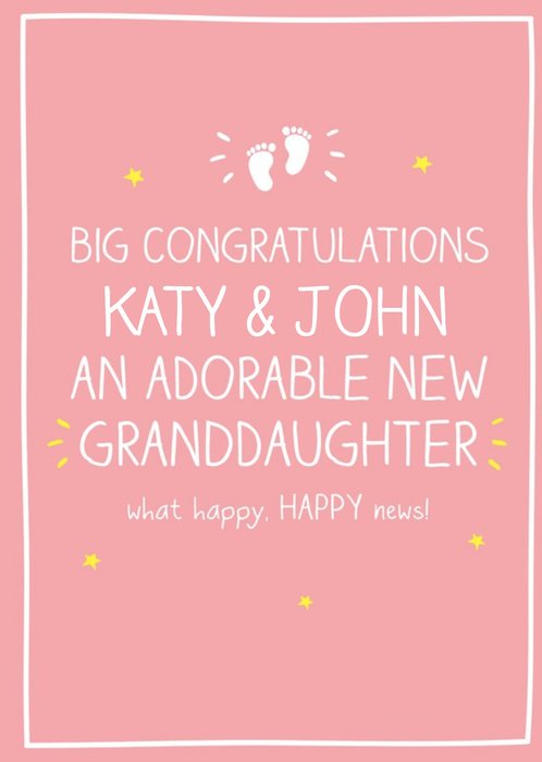 New baby girl congratulations card