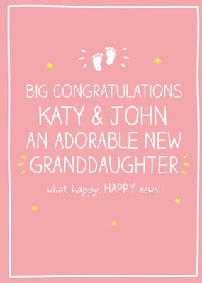 New baby girl congratulations card
