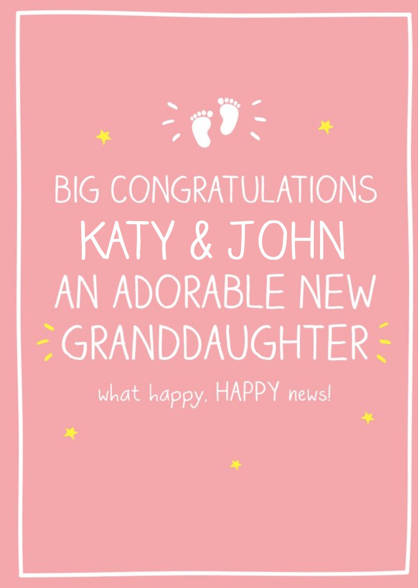 Happy Jackson New Baby Girl Congratulations Card