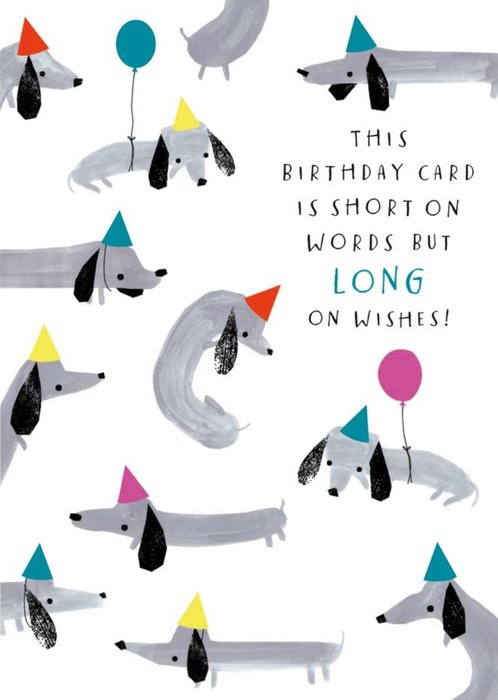 Funny This Birthday Card Is Short On Words But Long On WIshes Card | Moonpig
