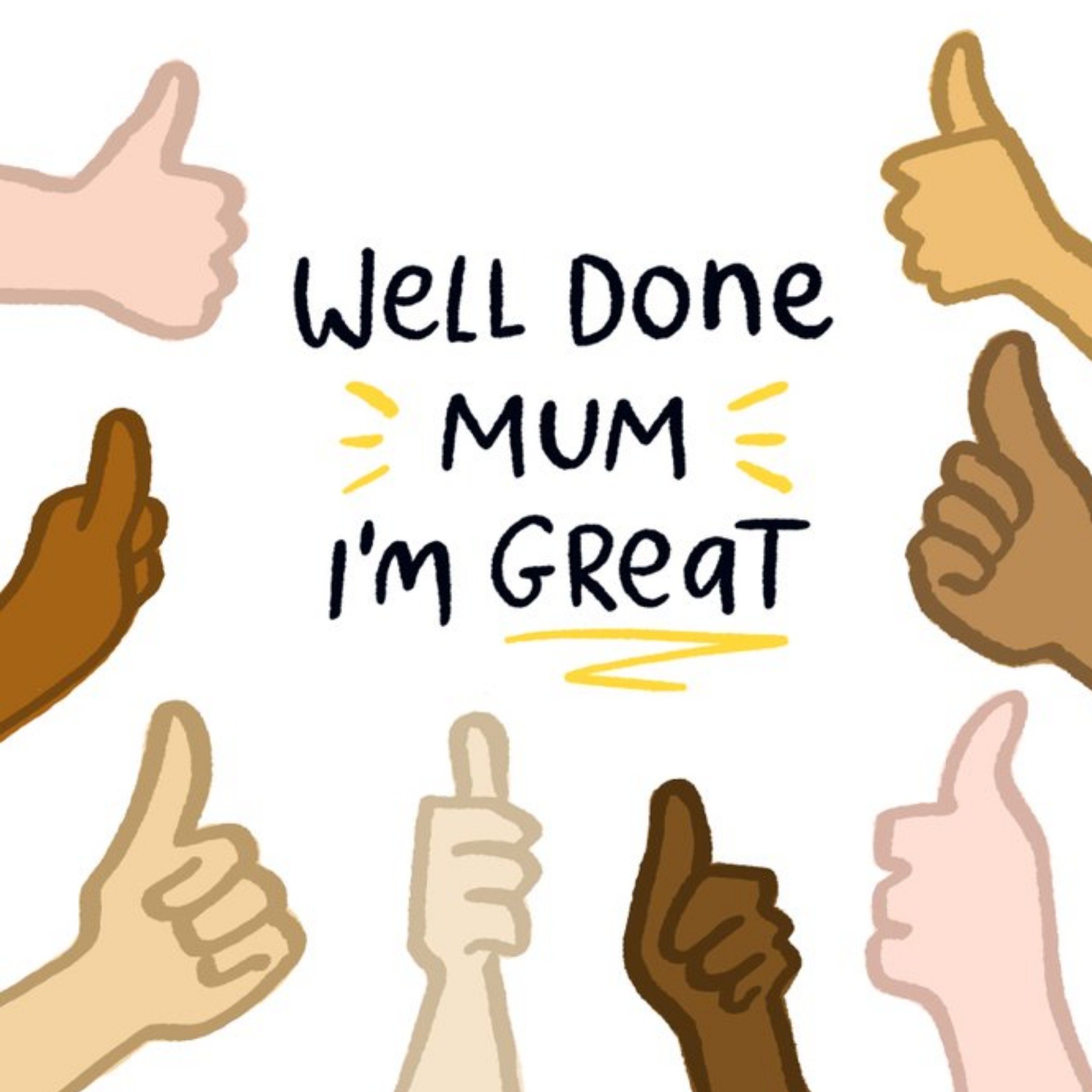 Moonpig Well Done Mum I'm Great Mother's Day Card, Large