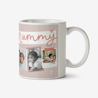 Simple Design Five Photo Upload Lovehearts Mummy Mug